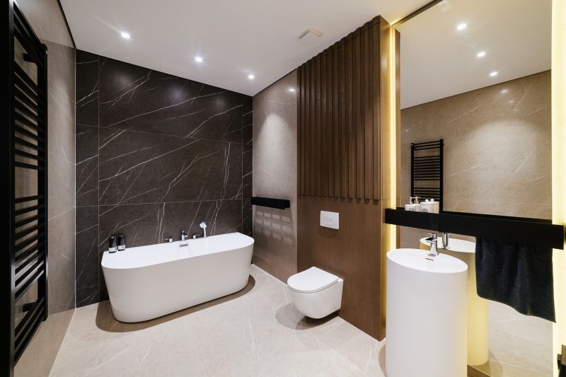 Luxurious Bathroom with Accent Lighting